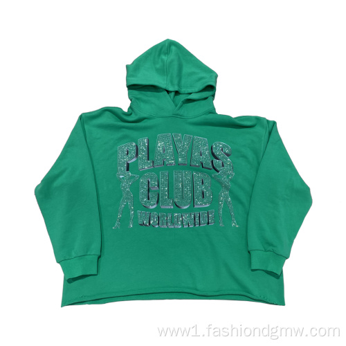 Womens Hoodies & Sweatshirts Plus Size Rhinestone